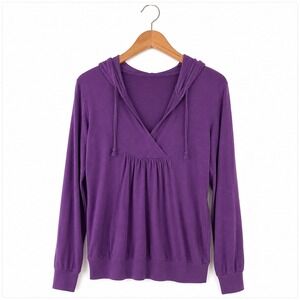 Old Navy Maternity Hoodie Sweatshirt Womens M Purple Casual Layering Everyday